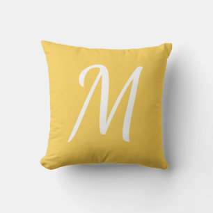 Coussin Monogramme Rien Ne Mélange À Propos De Ce Jaune 