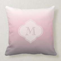Monogramme rose d'Ombre de blanc gris