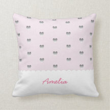 Monogramme rose et gris de nuage de feston de