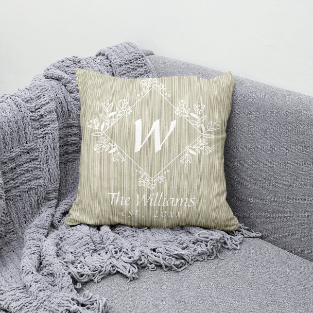Coussin Monogramme Texte Russe Famille Agritole (Créateur téléchargé)
