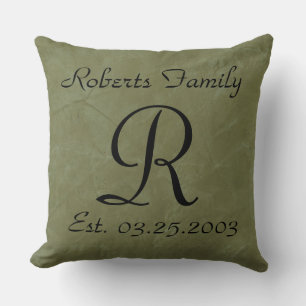 Coussin Monogrammes Faux Fini Motifs