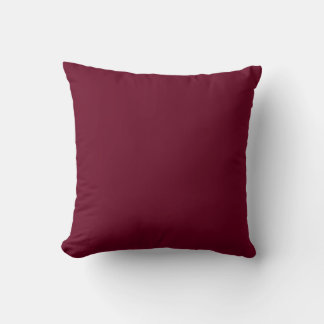 Coussin MONOGRAS solide bordeaux rouge et blanc personnali