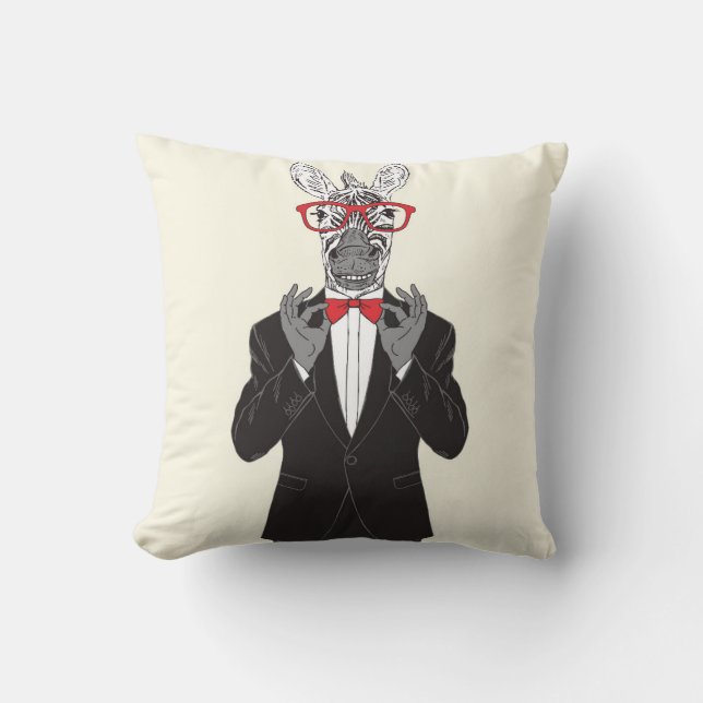 Coussin Monsieur de zèbre (Recto)