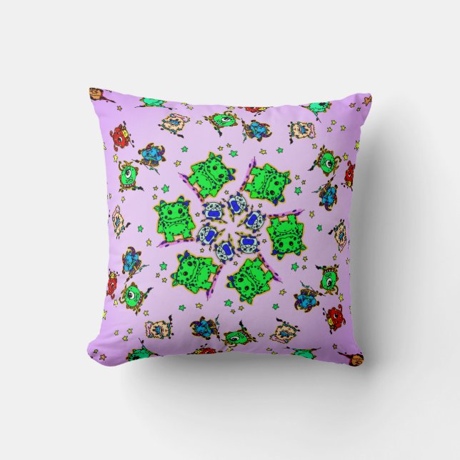 Coussin monster cartoon cutees (Recto)