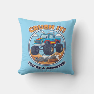 Coussin Monster Truck - Écrase tout ! Tu es un monstre