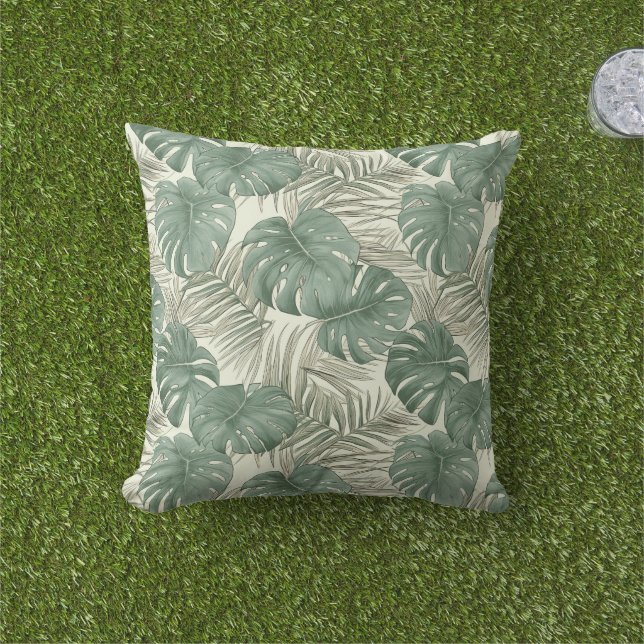 Coussin Monstera Palm Feuilles été (Herbe)