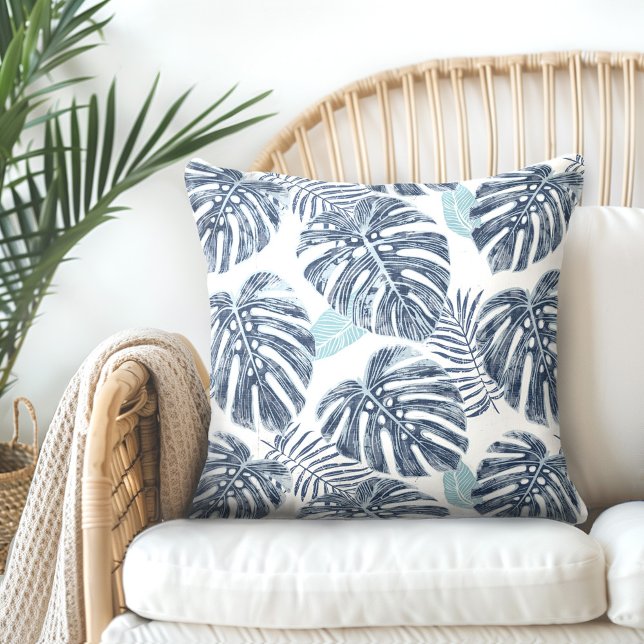Coussin Monstera Palm Feuilles Jeu d'oreiller (Créateur téléchargé)