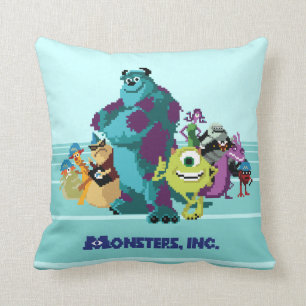 Coussin Monsters Inc 8Bit Mike, Sully, et Gang