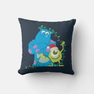 Coussin Monsters Inc.   Noël - Sulley & Mike