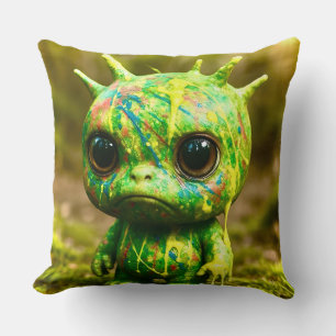 Coussin Monstre Goo Vert - Toile Déplaisante