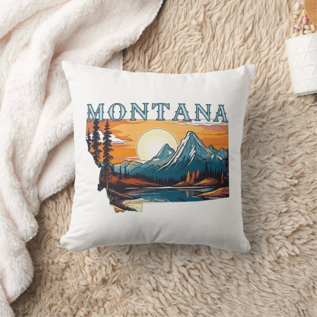 Coussin Montagnes du Montana (Couverture)
