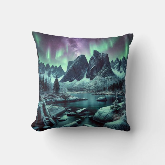Coussin Montagnes nocturnes (Recto)
