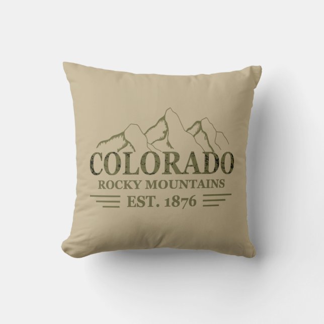 Coussin Montagnes Rocheuses Colorado (Recto)