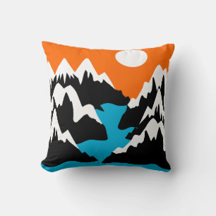 Coussin Montagneux aux étendues fluviales paysage fluvial