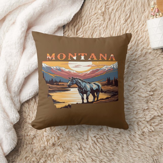 Coussin Montana Outline Chevaux sauvages (Couverture)
