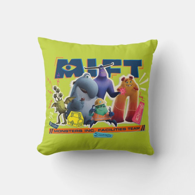 Coussin Montres au travail | Équipe de l'installation de M (Recto)
