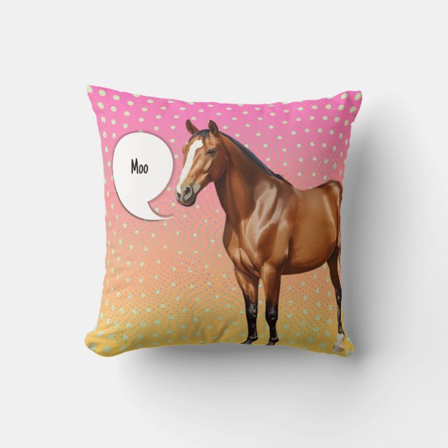 Coussin Moo Horse, Get Well Soon (Recto)