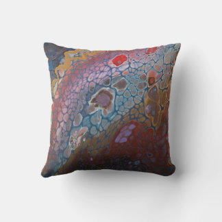 Coussin Moody Abstract Art Throw Pillow