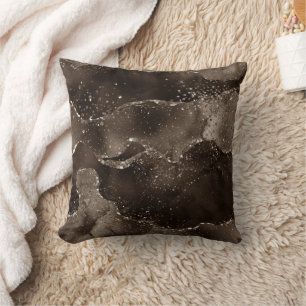 Coussin Moody Agate   Café Brown bronze doré Taupe