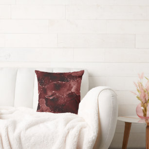 Coussin Moody Agate Henné sang rouge grenat bijou ton