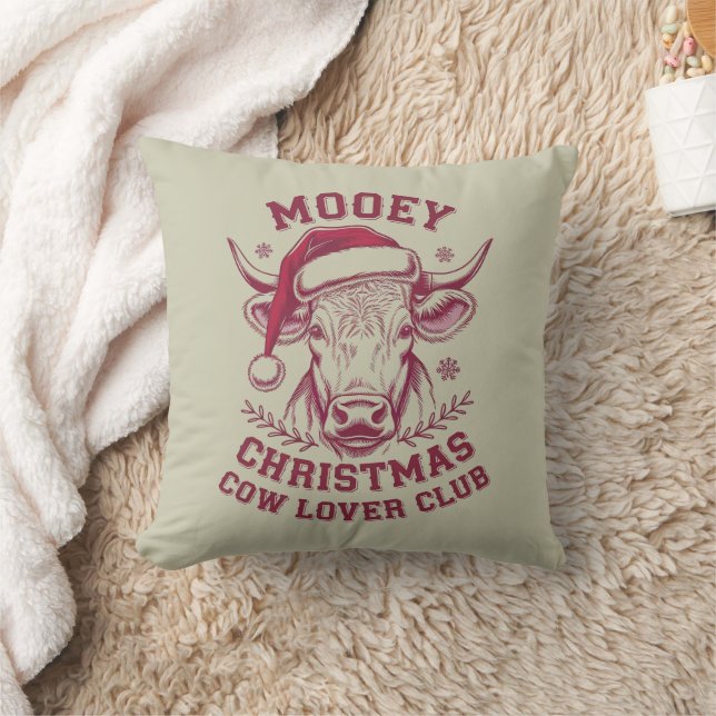 Coussin Mooey Noël Western Cow Lover Club Saison de Noël (Couverture)