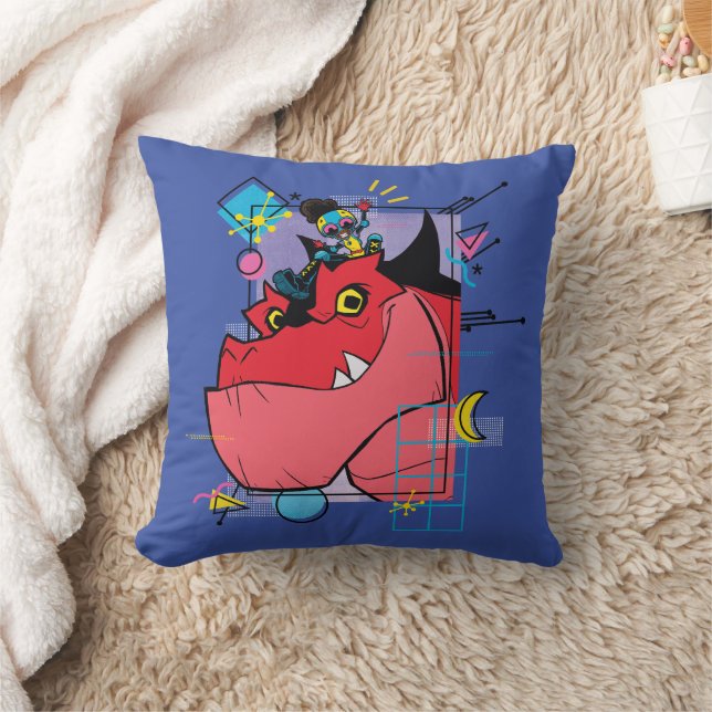 Coussin Moon Girl and Devil Dinosaur Memphis Pop Graphisme (Couverture)