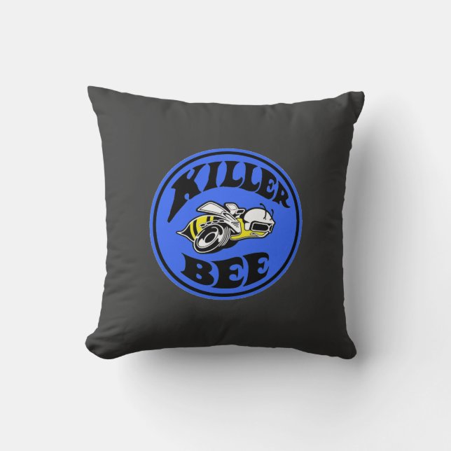 Coussin Mopar - Super Bee - Meurtre Bee - Bleu (Recto)