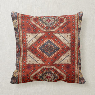 Coussin Moquette orientale turque perse rouge