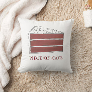 Coussin Morceau de gâteau Rouge Velvet Couche Alimentation