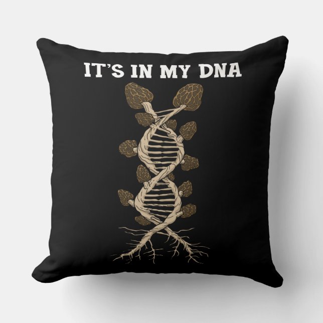 Coussin Morel Champignons Cadeau Morel Champignons Hunter  (Recto)