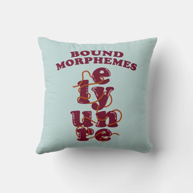 Coussin Morphèmes liés Phonique enseignement anglais (Verso)
