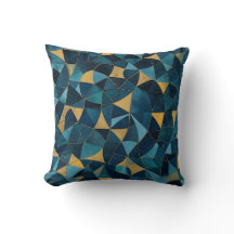 Mosaïque Abstraite bleue et or