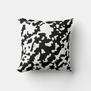 Coussin Mosaïque Abstraite irrégulière Camo noir et blanc