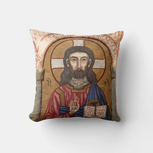 Coussin Mosaïque ancienne de Jésus