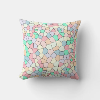 Coussin Mosaïque cellulaire pastel