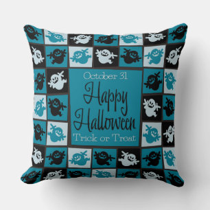 Coussin Mosaïque de fantôme d'Halloween