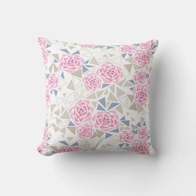 Coussin Mosaïque, fleurs (Recto)