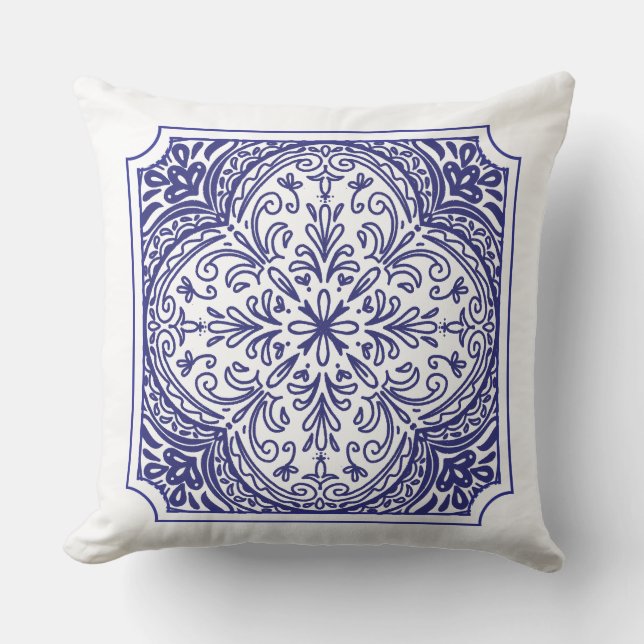 Coussin Mosaïque méditerranéenne (Recto)