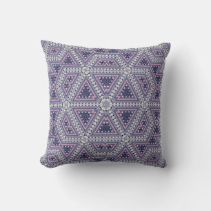 Coussin Mosaïque sans joint abstrait kaléidoscope violet t