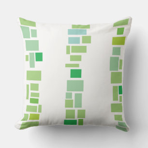 Coussin MOSIAC Vert TILES DESIGN Lisse Retro Pillow