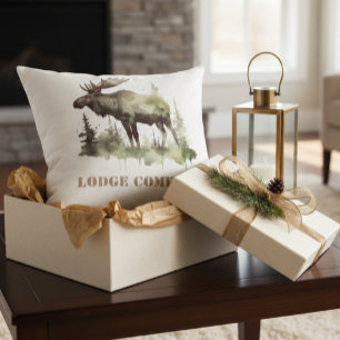 Coussin Mossy Moose Wildlife Portrait, personnalisé