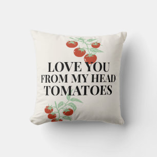 Coussin Mot de tomate d'amour pour le brunch de la maison