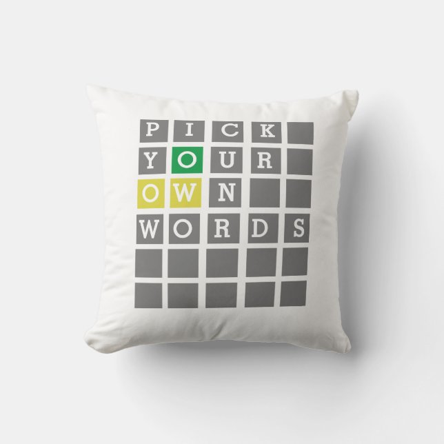 Coussin Mot personnalisé  (Recto)