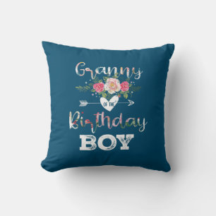 Coussin Mother Art Grand-mère d'un garçon d'anniversaire