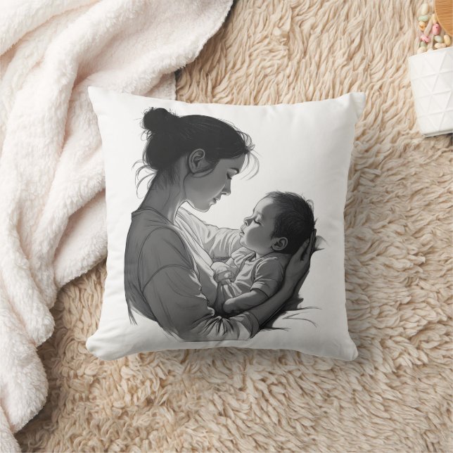 Coussin Mother & Baby artwork (Couverture)