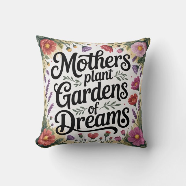 Coussin Mothers Plant Gardens Of Dreams (Recto)