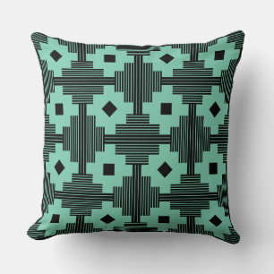 Coussin Motif 061214 - Noir avec vert clair 7dcfb6