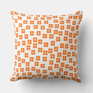 Coussin Motif 270715 - Orange et blanc