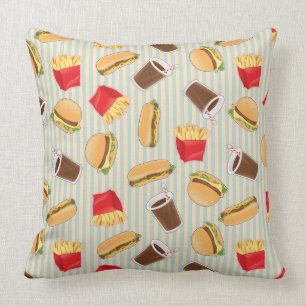 Coussin Motif 2 d'aliments de préparation rapide