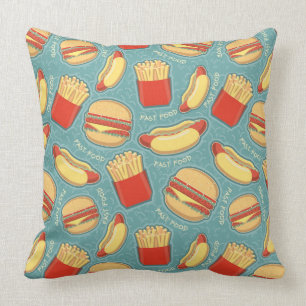 Coussin Motif 3 d'aliments de préparation rapide